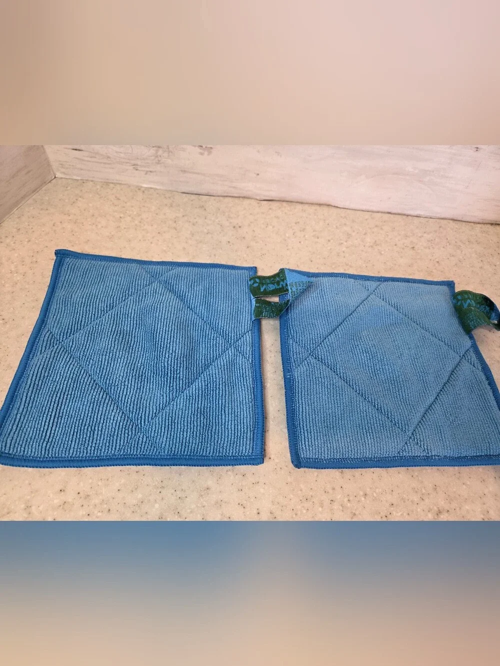 Norwex EnviroScrub Cloths Set of 2 Blue Microfiber Scrubber Cleaning Pads 6